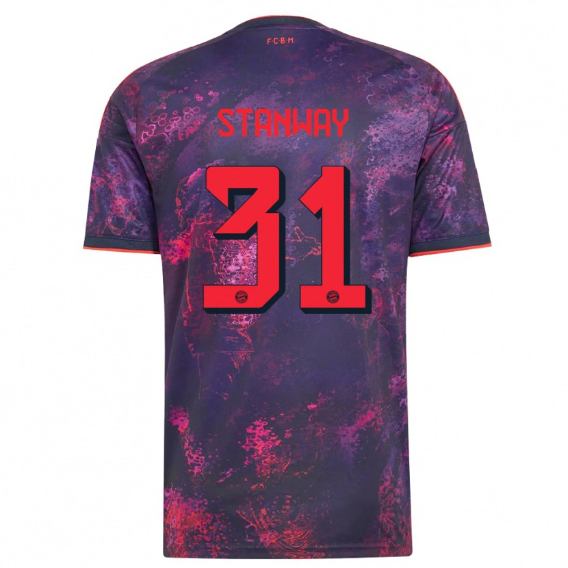 Danxen Mujer Camiseta Georgia Stanway #31 Rojo Morado Equipación Tercera 2026/27 La Camisa México