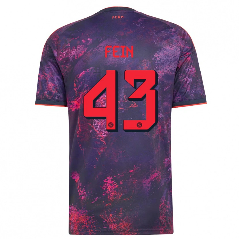 Danxen Mujer Camiseta Adrian Fein #43 Rojo Morado Equipación Tercera 2026/27 La Camisa México