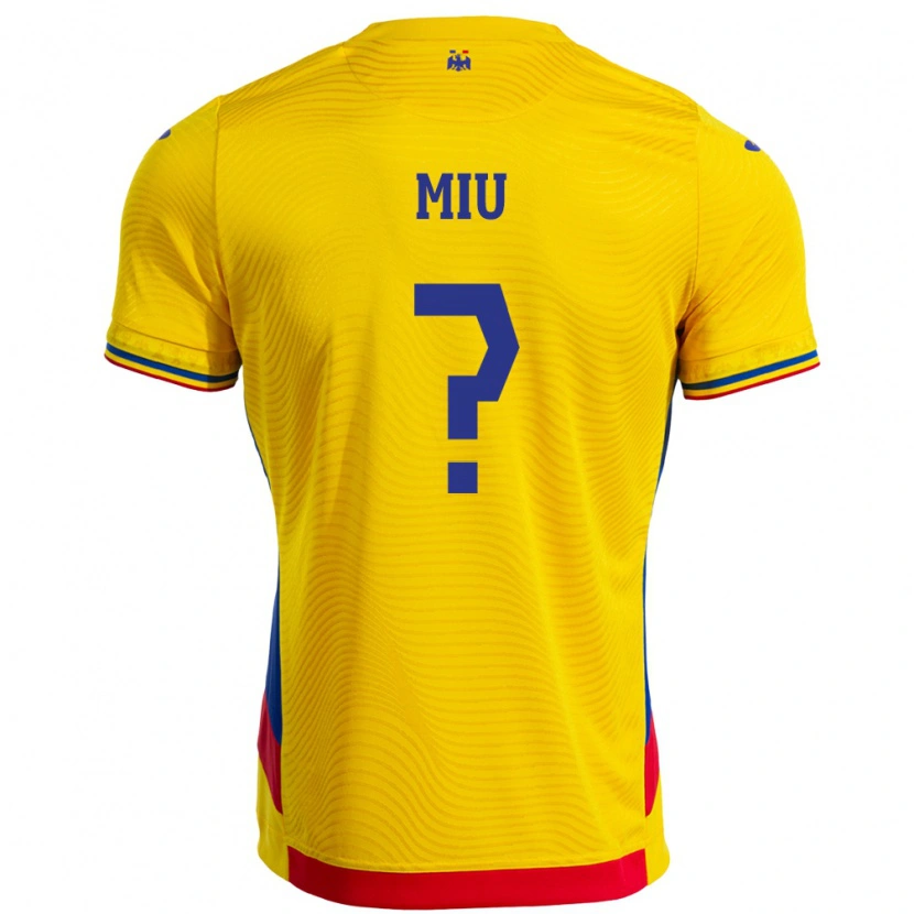 Danxen Niño Camiseta Rumania Denis Miu #0 Amarillo 1ª Equipación 24-26 La Camisa México