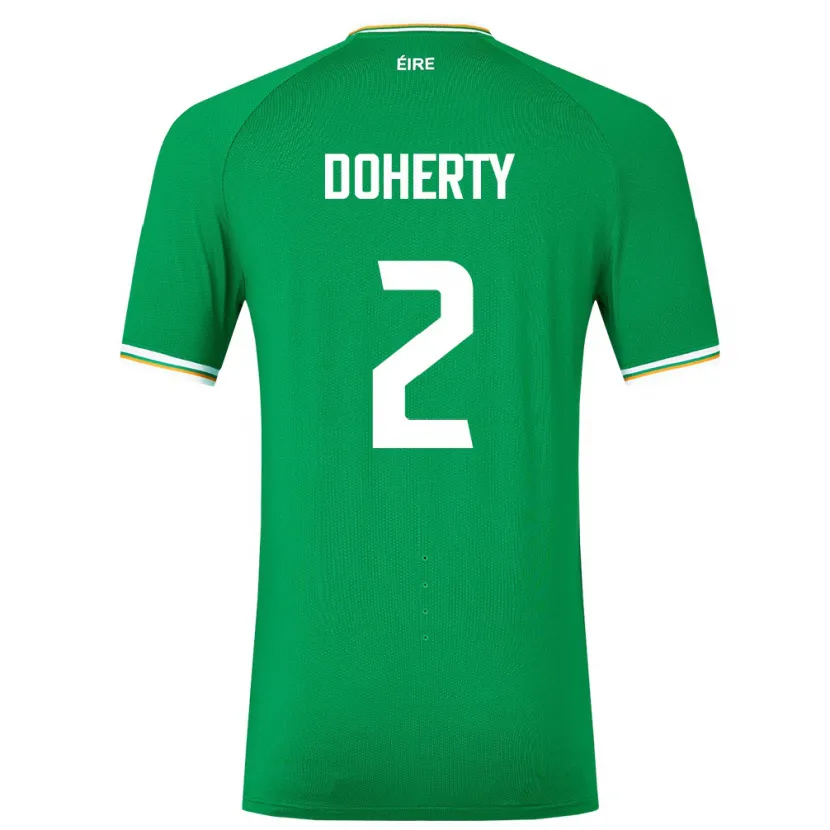 Danxen Niño Camiseta Irlanda Matt Doherty #2 Verde 1ª Equipación 24-26 La Camisa México