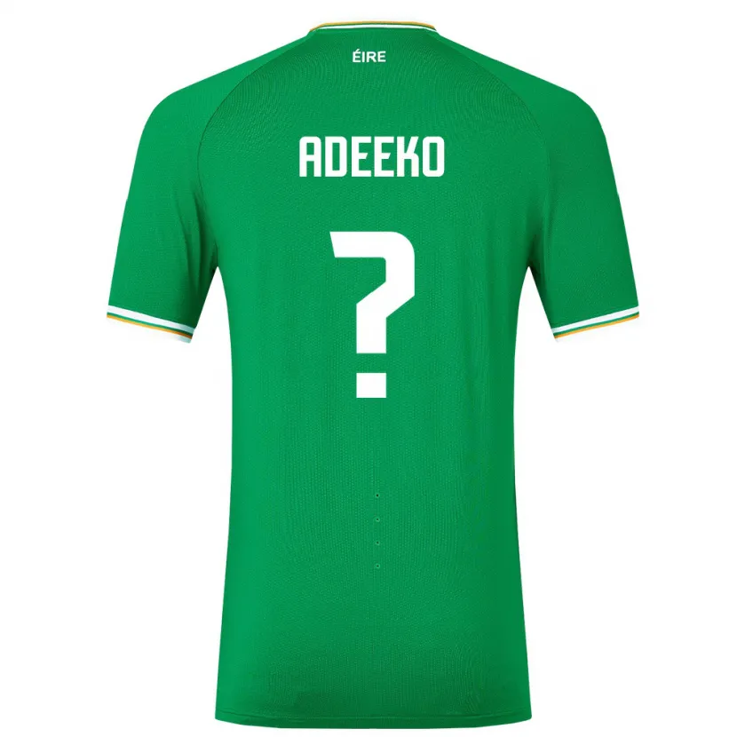 Danxen Niño Camiseta Irlanda Baba Adeeko #0 Verde 1ª Equipación 24-26 La Camisa México