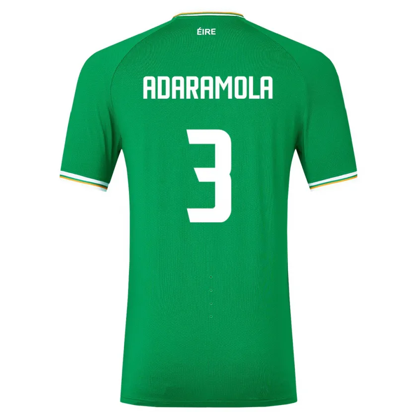 Danxen Niño Camiseta Irlanda Tayo Adaramola #3 Verde 1ª Equipación 24-26 La Camisa México