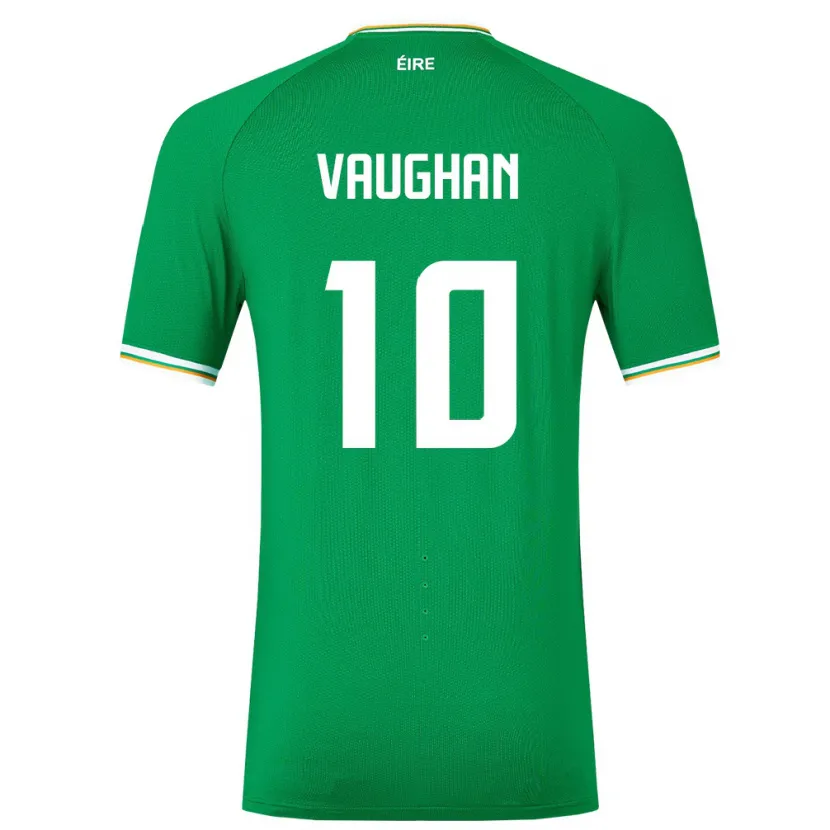 Danxen Niño Camiseta Irlanda Harry Vaughan #10 Verde 1ª Equipación 24-26 La Camisa México
