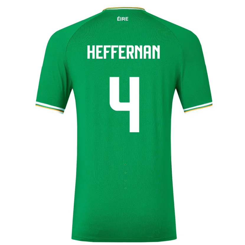 Danxen Niño Camiseta Irlanda Cathal Heffernan #4 Verde 1ª Equipación 24-26 La Camisa México