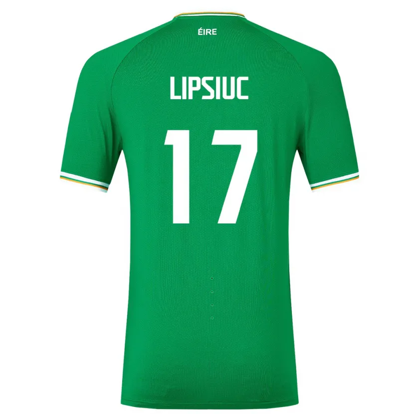 Danxen Niño Camiseta Irlanda Darius Lipsiuc #17 Verde 1ª Equipación 24-26 La Camisa México