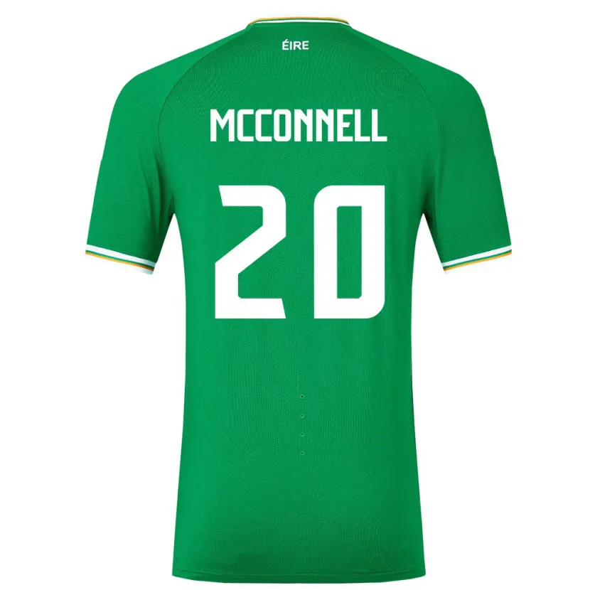 Danxen Niño Camiseta Irlanda Glenn Mcconnell #20 Verde 1ª Equipación 24-26 La Camisa México