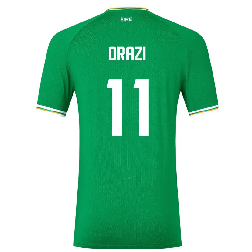 Danxen Niño Camiseta Irlanda Ike Orazi #11 Verde 1ª Equipación 24-26 La Camisa México