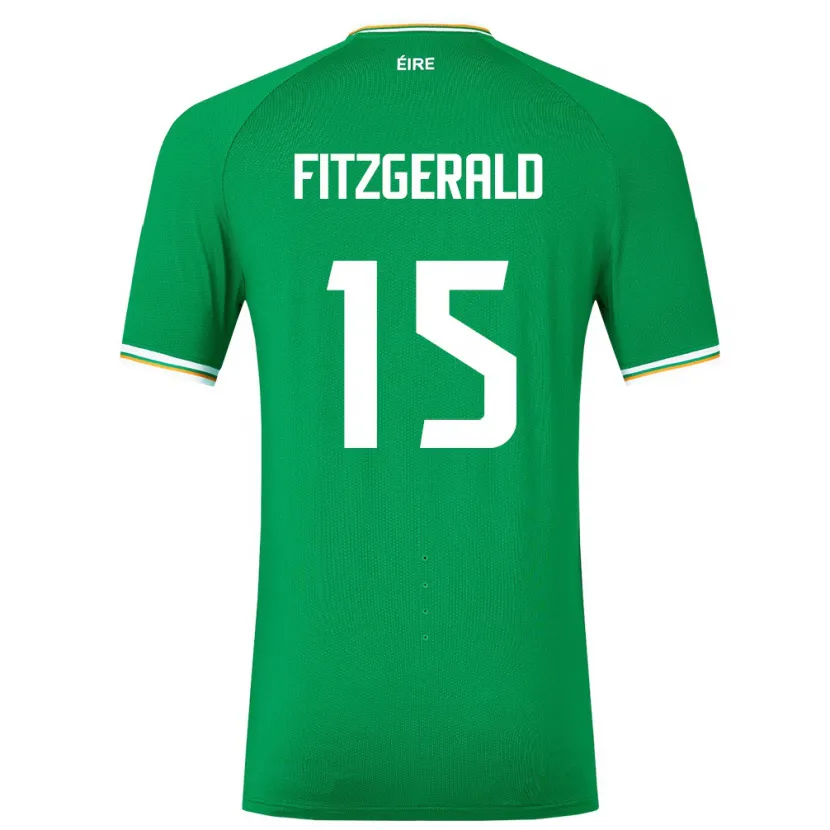Danxen Niño Camiseta Irlanda Kyle Fitzgerald #15 Verde 1ª Equipación 24-26 La Camisa México