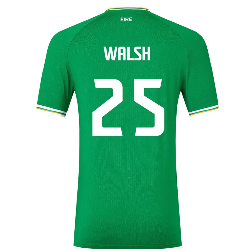 Danxen Niño Camiseta Irlanda Megan Walsh #25 Verde 1ª Equipación 24-26 La Camisa México