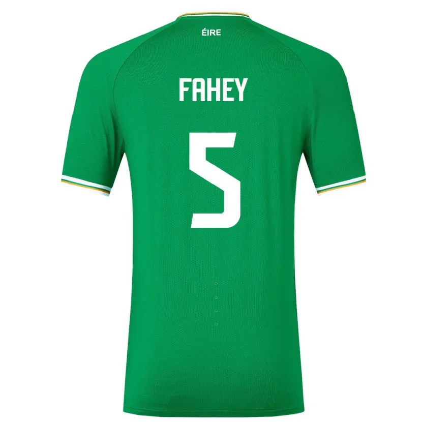 Danxen Niño Camiseta Irlanda Niamh Fahey #5 Verde 1ª Equipación 24-26 La Camisa México