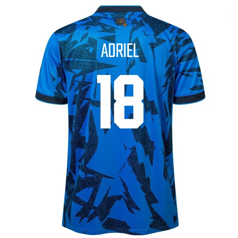 Danxen Niño Camiseta El Salvador Adriel Martínez #18 Azul 1ª Equipación 24-26 La Camisa México