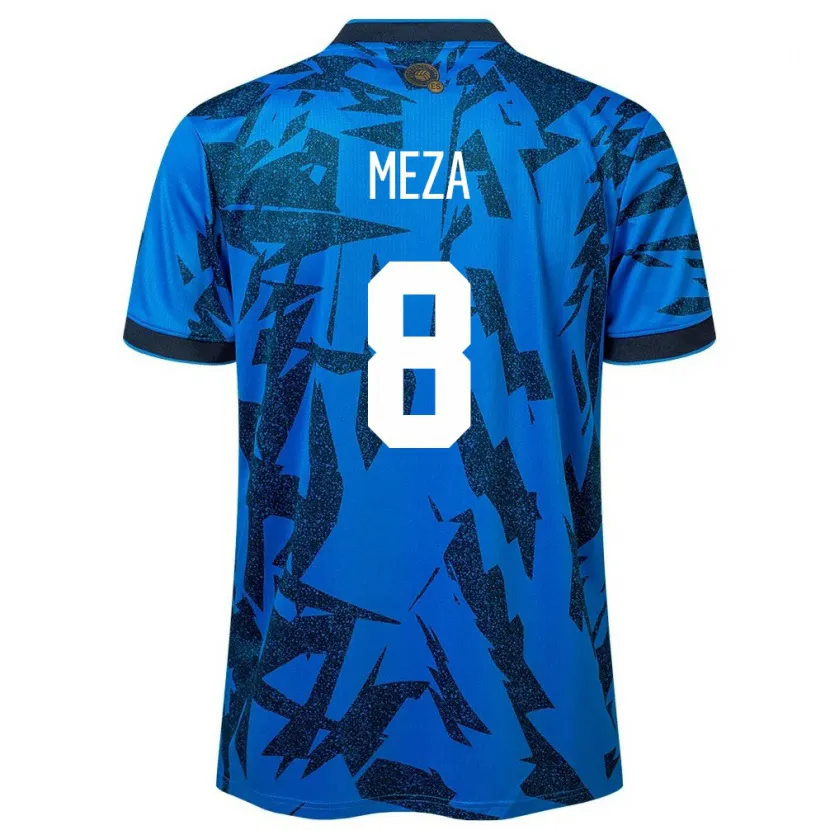 Danxen Niño Camiseta El Salvador Victoria Meza #8 Azul 1ª Equipación 24-26 La Camisa México
