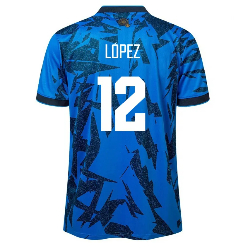 Danxen Niño Camiseta El Salvador Abigaíl López #12 Azul 1ª Equipación 24-26 La Camisa México