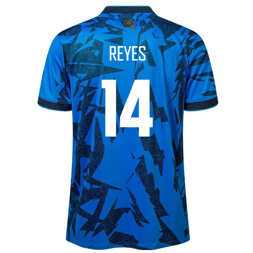 Danxen Niño Camiseta El Salvador Karen Reyes #14 Azul 1ª Equipación 24-26 La Camisa México