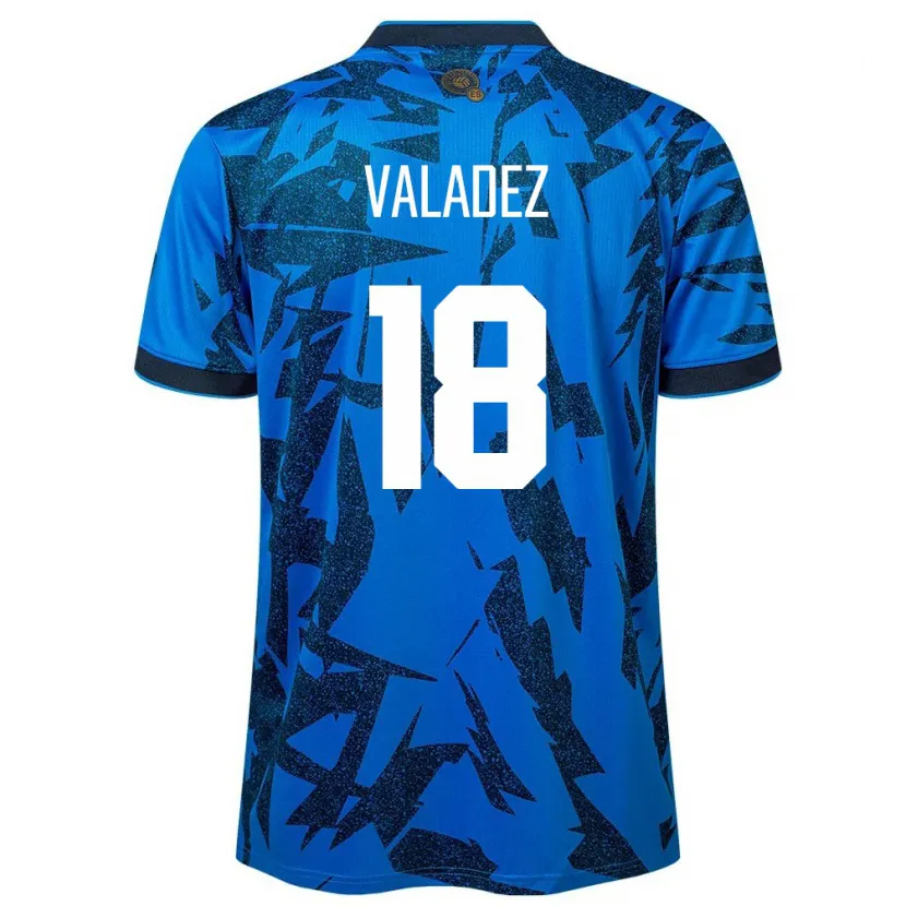 Danxen Niño Camiseta El Salvador Samantha Valadez #18 Azul 1ª Equipación 24-26 La Camisa México