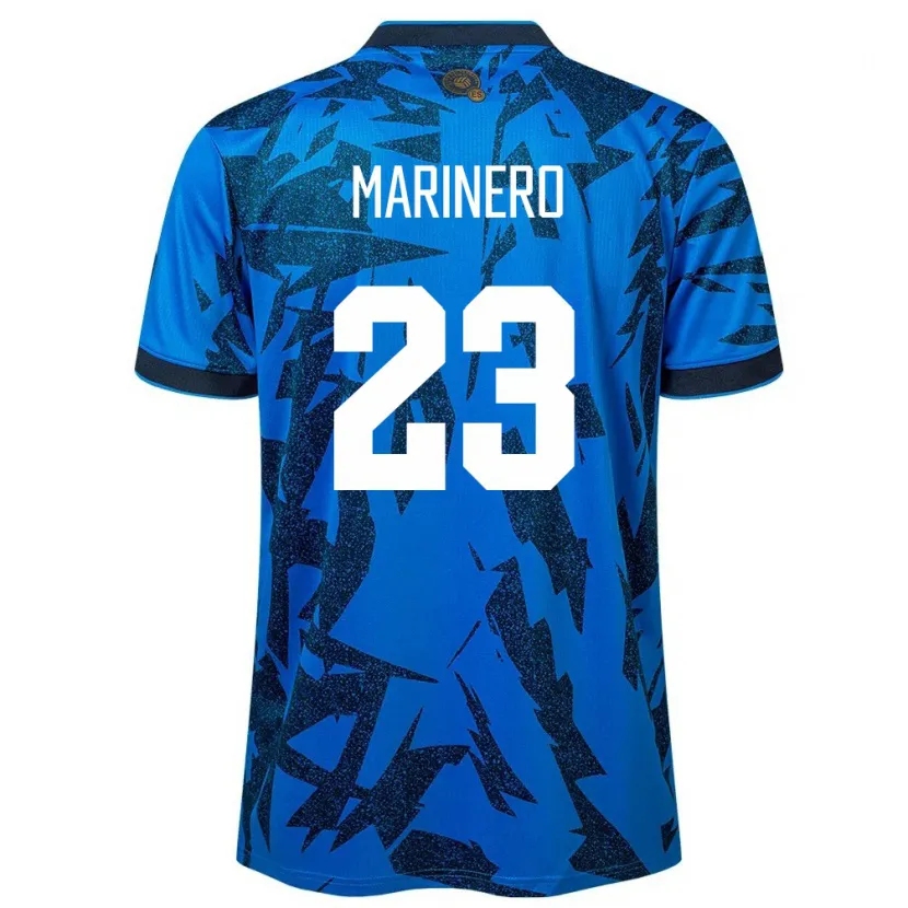 Danxen Niño Camiseta El Salvador Amber Marinero #23 Azul 1ª Equipación 24-26 La Camisa México
