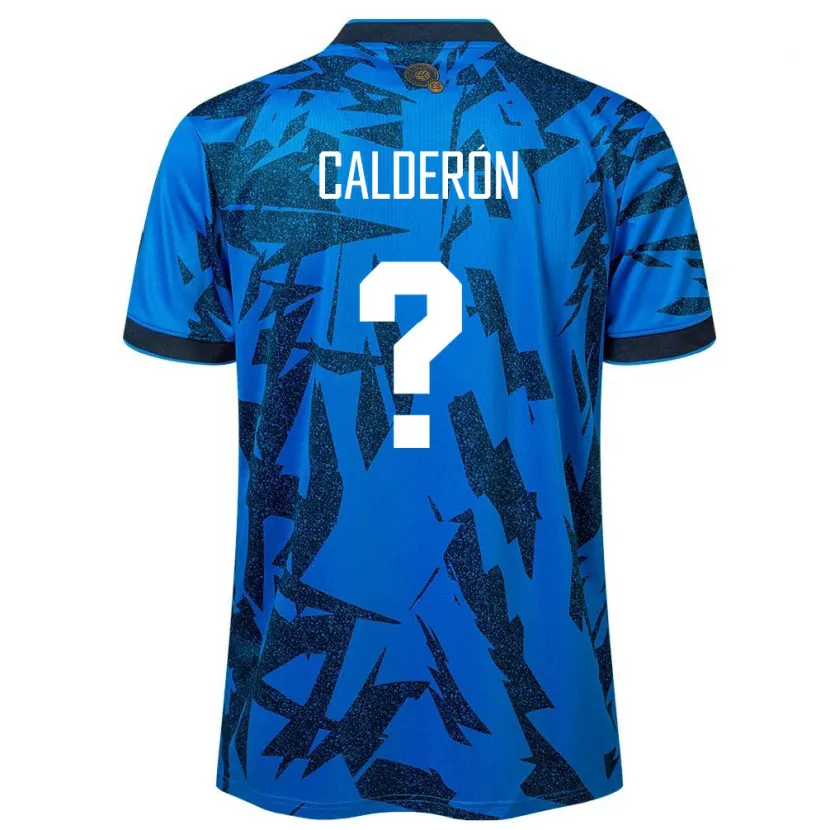 Danxen Niño Camiseta El Salvador Paola Calderón #0 Azul 1ª Equipación 24-26 La Camisa México