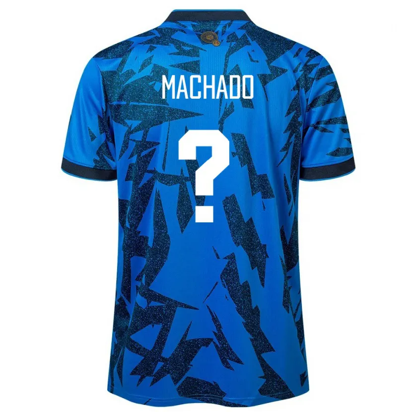 Danxen Niño Camiseta El Salvador Angie Machado #0 Azul 1ª Equipación 24-26 La Camisa México
