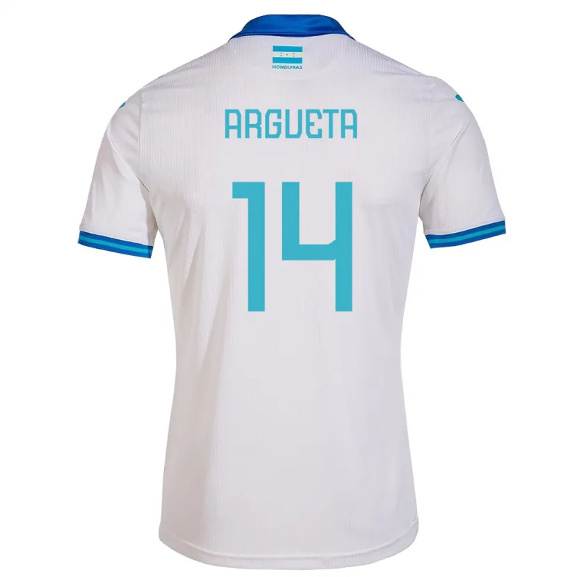 Danxen Niño Camiseta Honduras Carlos Argueta #14 Blanco 1ª Equipación 24-26 La Camisa México