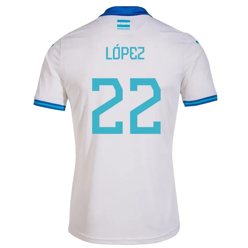 Danxen Niño Camiseta Honduras Luis López #22 Blanco 1ª Equipación 24-26 La Camisa México