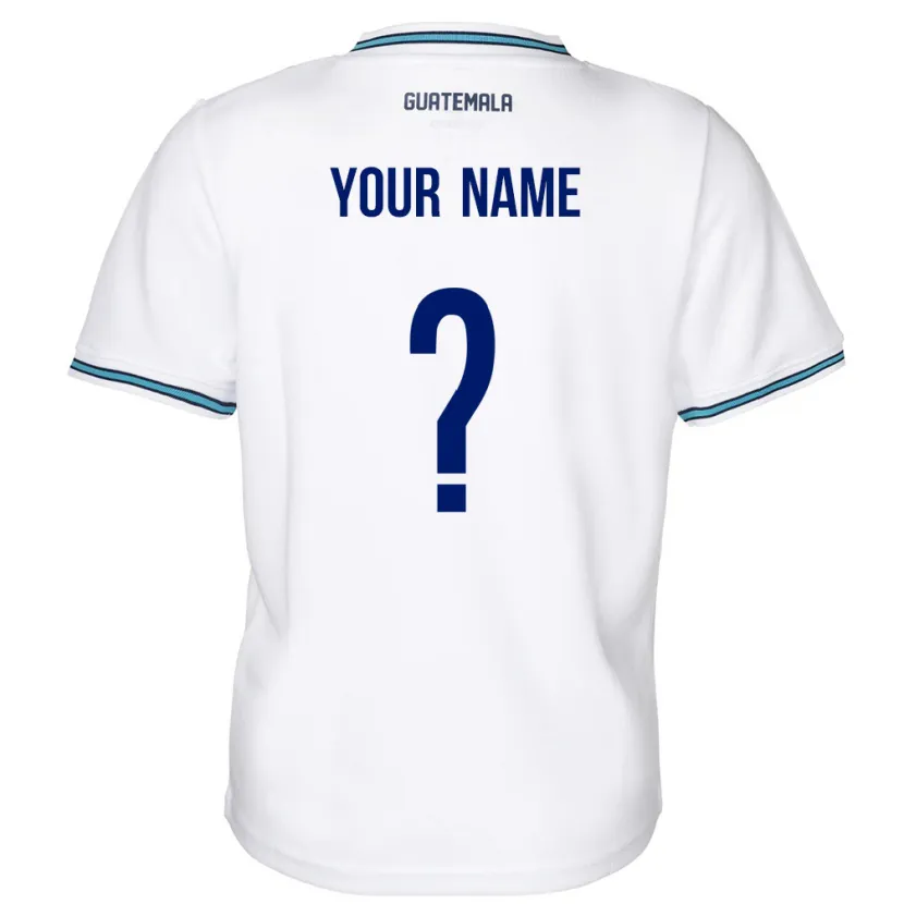 Danxen Niño Camiseta Guatemala Su Nombre #0 Blanco 1ª Equipación 24-26 La Camisa México