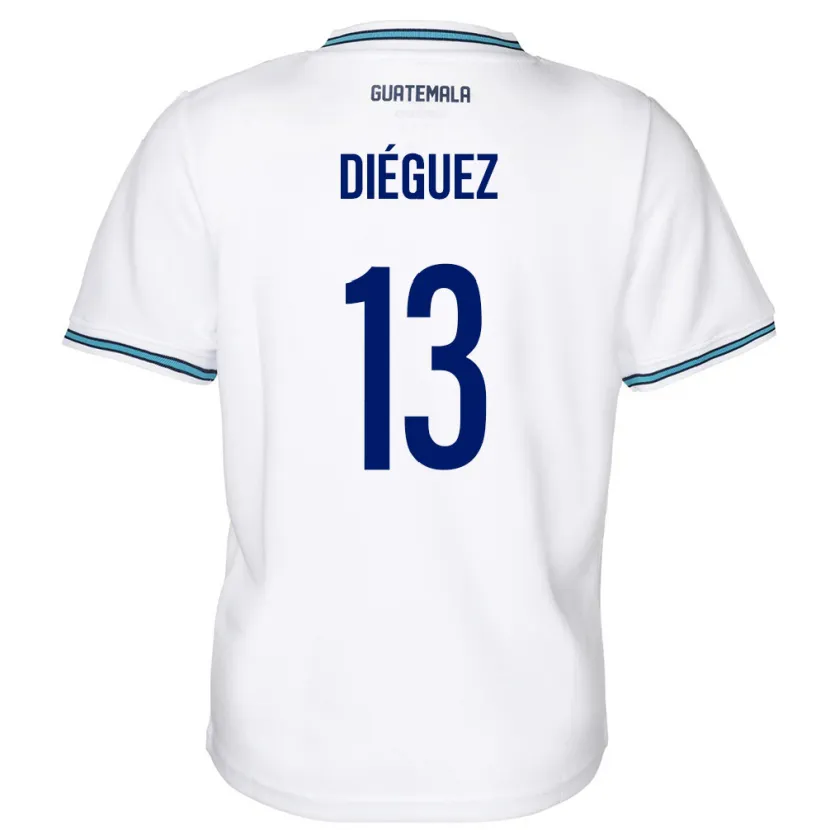 Danxen Niño Camiseta Guatemala Jonathan Diéguez #13 Blanco 1ª Equipación 24-26 La Camisa México