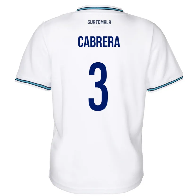 Danxen Niño Camiseta Guatemala Gabriel Cabrera #3 Blanco 1ª Equipación 24-26 La Camisa México