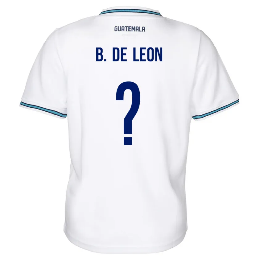 Danxen Niño Camiseta Guatemala Brandon De Leon #0 Blanco 1ª Equipación 24-26 La Camisa México