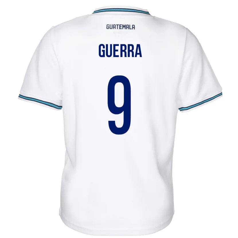 Danxen Niño Camiseta Guatemala Oseas Guerra #9 Blanco 1ª Equipación 24-26 La Camisa México
