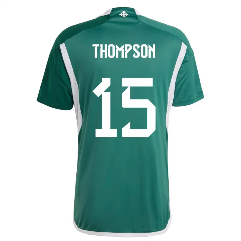 Danxen Niño Camiseta Irlanda Del Norte Jordan Thompson #15 Verde 1ª Equipación 24-26 La Camisa México