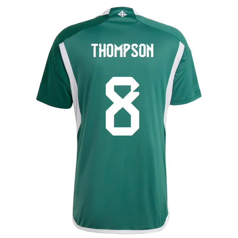 Danxen Niño Camiseta Irlanda Del Norte Joel Thompson #8 Verde 1ª Equipación 24-26 La Camisa México