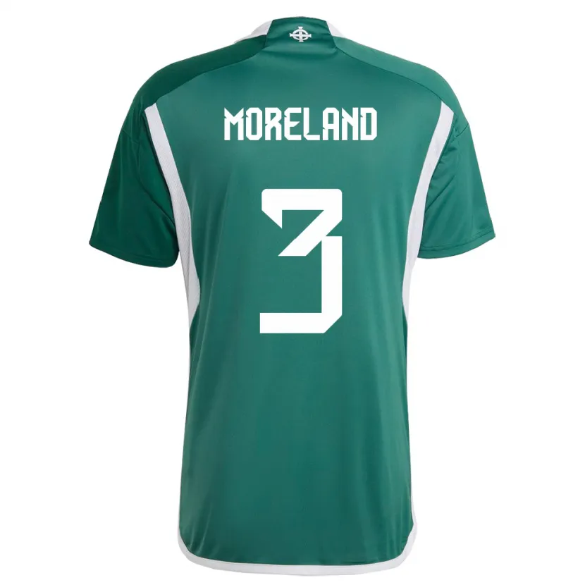 Danxen Niño Camiseta Irlanda Del Norte Calum Moreland #3 Verde 1ª Equipación 24-26 La Camisa México