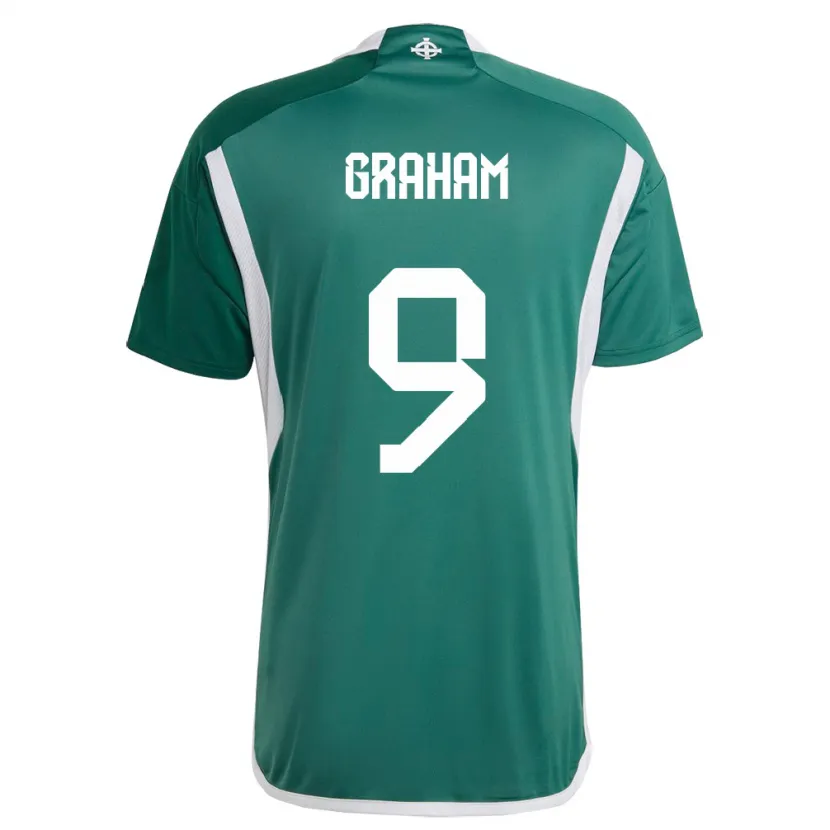 Danxen Niño Camiseta Irlanda Del Norte Braiden Graham #9 Verde 1ª Equipación 24-26 La Camisa México