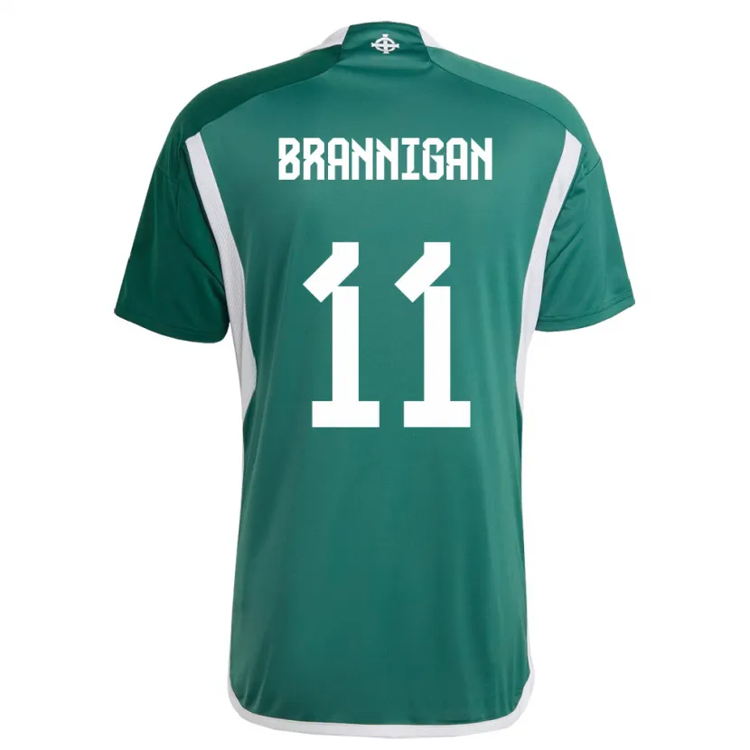 Danxen Niño Camiseta Irlanda Del Norte Cole Brannigan #11 Verde 1ª Equipación 24-26 La Camisa México