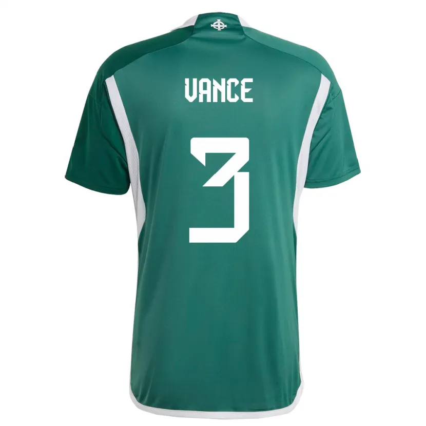 Danxen Niño Camiseta Irlanda Del Norte Demi Vance #3 Verde 1ª Equipación 24-26 La Camisa México