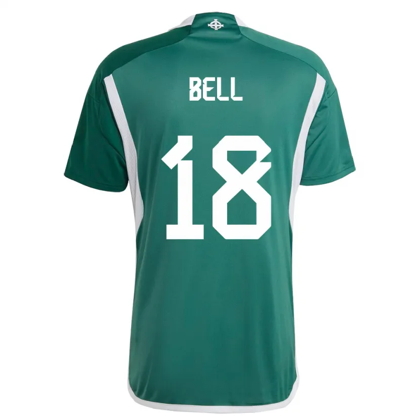 Danxen Niño Camiseta Irlanda Del Norte Megan Bell #18 Verde 1ª Equipación 24-26 La Camisa México