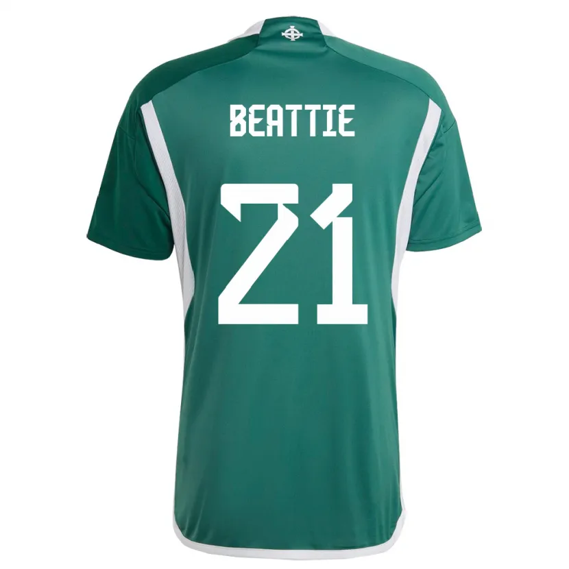 Danxen Niño Camiseta Irlanda Del Norte Kerry Beattie #21 Verde 1ª Equipación 24-26 La Camisa México