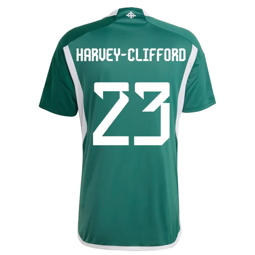 Danxen Niño Camiseta Irlanda Del Norte Maddy Harvey-Clifford #23 Verde 1ª Equipación 24-26 La Camisa México