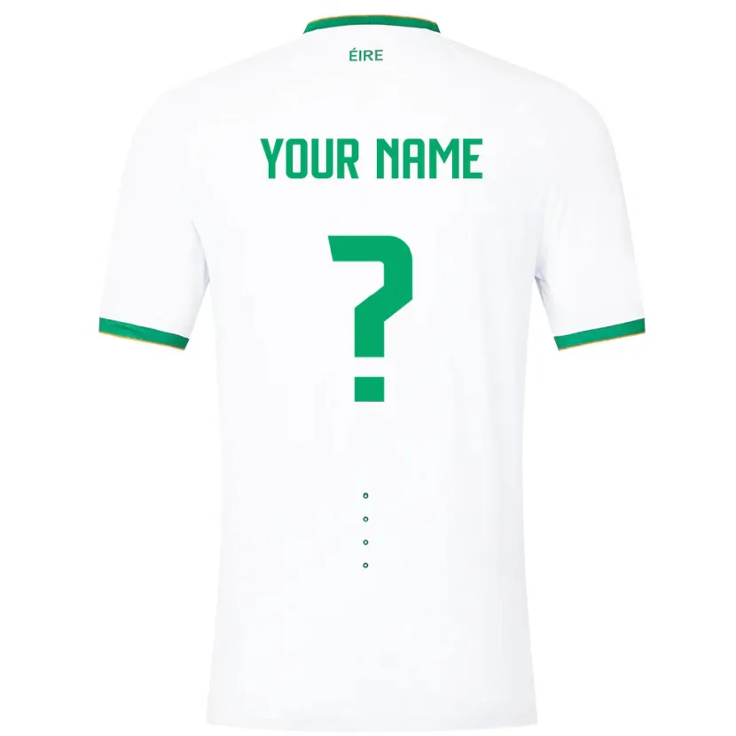Danxen Niño Camiseta Irlanda Su Nombre #0 Blanco 2ª Equipación 24-26 La Camisa México
