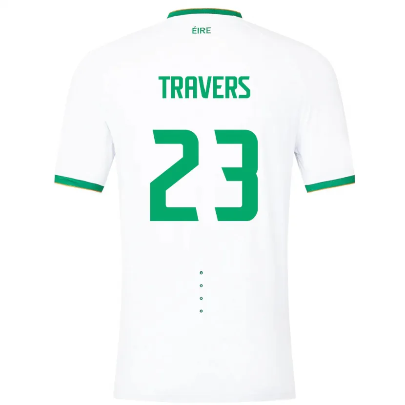 Danxen Niño Camiseta Irlanda Mark Travers #23 Blanco 2ª Equipación 24-26 La Camisa México