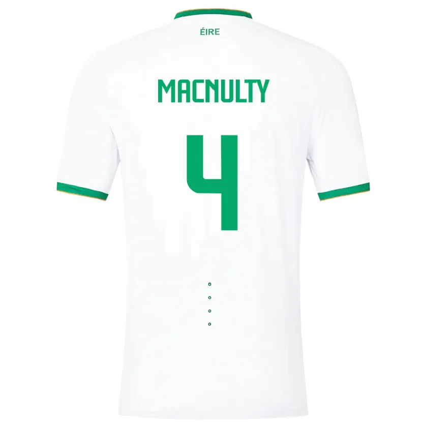 Danxen Niño Camiseta Irlanda Anselmo García Macnulty #4 Blanco 2ª Equipación 24-26 La Camisa México
