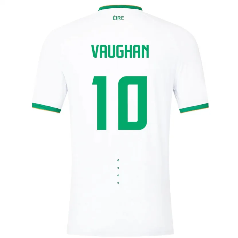 Danxen Niño Camiseta Irlanda Harry Vaughan #10 Blanco 2ª Equipación 24-26 La Camisa México