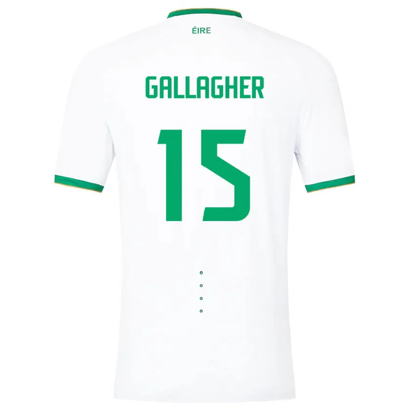 Danxen Niño Camiseta Irlanda Oisín Gallagher #15 Blanco 2ª Equipación 24-26 La Camisa México