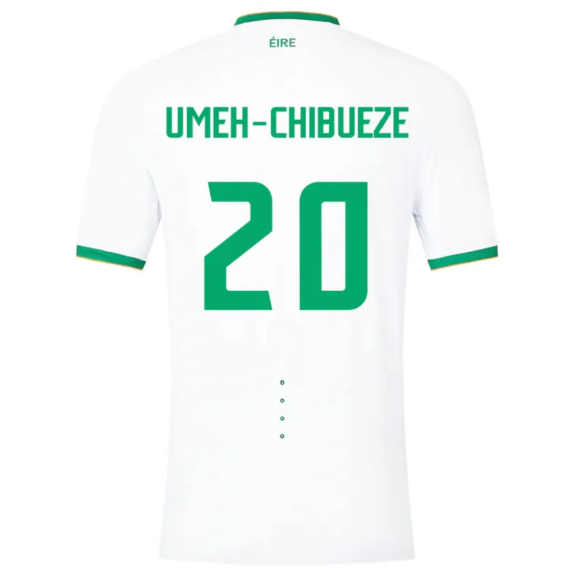 Danxen Niño Camiseta Irlanda Franco Umeh-Chibueze #20 Blanco 2ª Equipación 24-26 La Camisa México