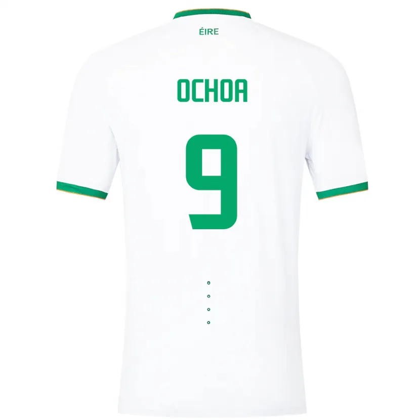 Danxen Niño Camiseta Irlanda Aarón Ochoa #9 Blanco 2ª Equipación 24-26 La Camisa México