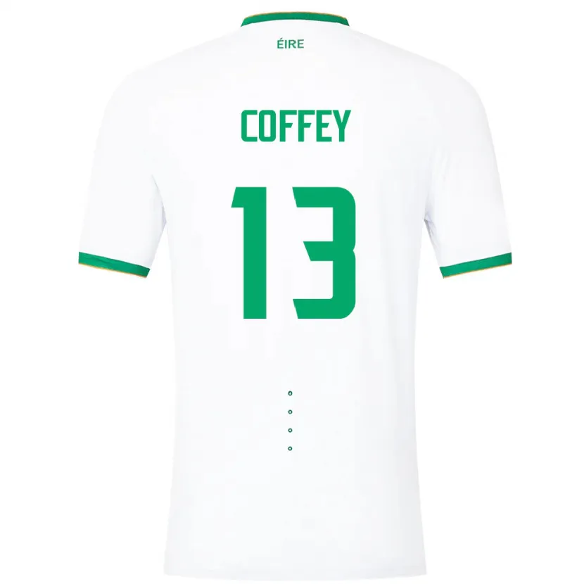 Danxen Niño Camiseta Irlanda Fiachra Coffey #13 Blanco 2ª Equipación 24-26 La Camisa México