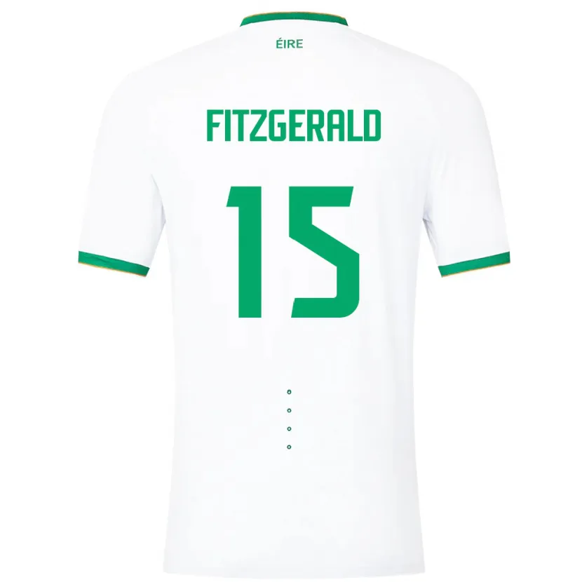 Danxen Niño Camiseta Irlanda Kyle Fitzgerald #15 Blanco 2ª Equipación 24-26 La Camisa México
