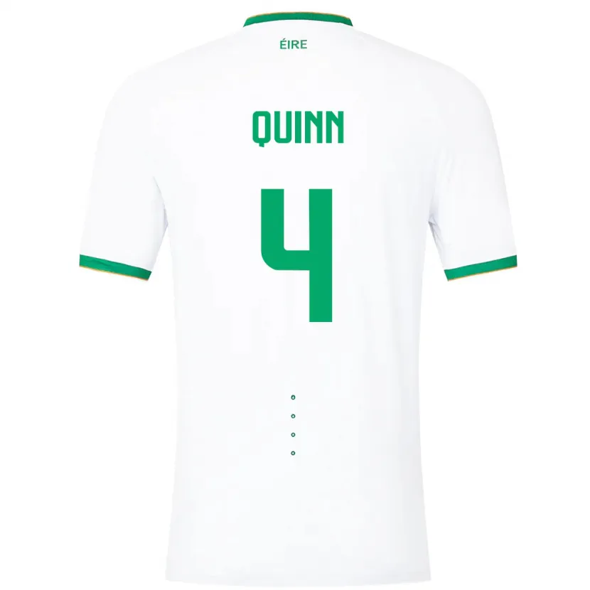 Danxen Niño Camiseta Irlanda Louise Quinn #4 Blanco 2ª Equipación 24-26 La Camisa México