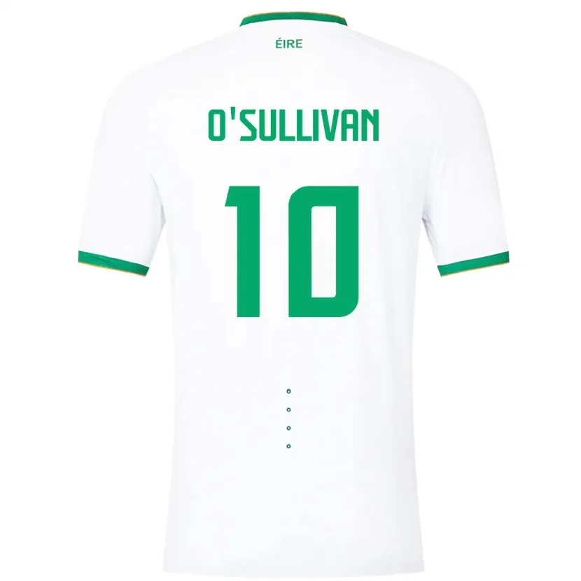 Danxen Niño Camiseta Irlanda Denise O'sullivan #10 Blanco 2ª Equipación 24-26 La Camisa México