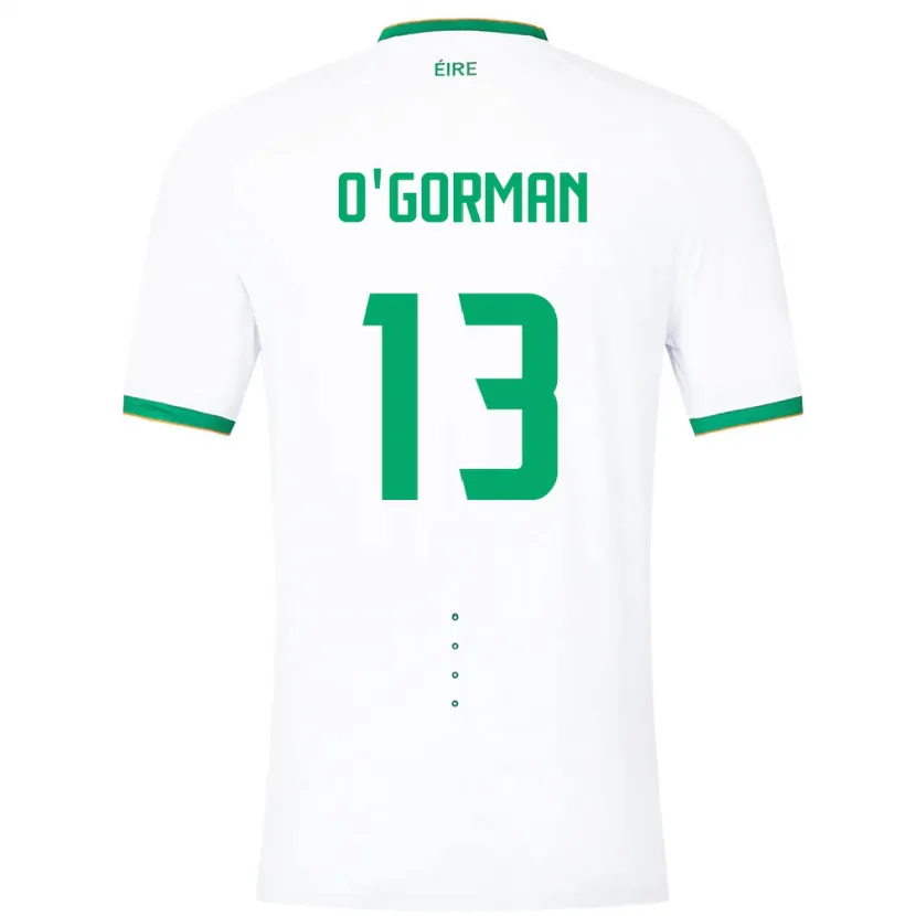 Danxen Niño Camiseta Irlanda Áine O'gorman #13 Blanco 2ª Equipación 24-26 La Camisa México